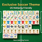 Bespoke Artisan Soccer Theme American Mahjong Set Luxury Acrylic 160 Tiles World Cup Collection Mahjong for Players