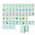 Portable Ocean Theme American Mahjong Set, Acrylic Travel Mahjong Kit, Ideal for Outdoor Activities and Gifts, Perfect for Entertainment