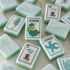 Portable Ocean Theme American Mahjong Set, Acrylic Travel Mahjong Kit, Ideal for Outdoor Activities and Gifts, Perfect for Entertainment