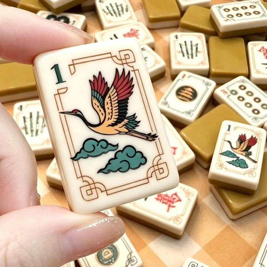 Double-Layer Golden 160pcs Acrylic Luxury Modern Portable Hand-Rubbed Mahjong Tiles Classic Design Durable Water Resistant