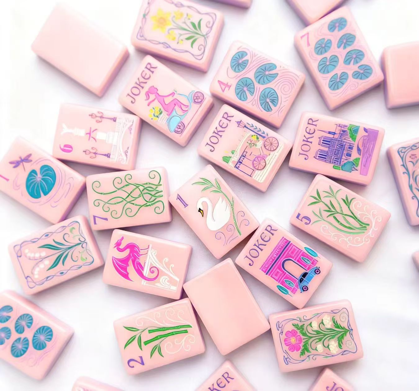 High-Quality Luxury Modern Professional Single-Layer American Mahjong Tiles, Custom Art Design, Ideal for Entertainment