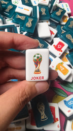 Bespoke Artisan Soccer Theme American Mahjong Set Luxury Acrylic 160 Tiles World Cup Collection Mahjong for Players