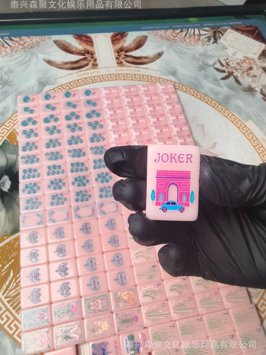 High-Quality Luxury Modern Professional Single-Layer American Mahjong Tiles, Custom Art Design, Ideal for Entertainment